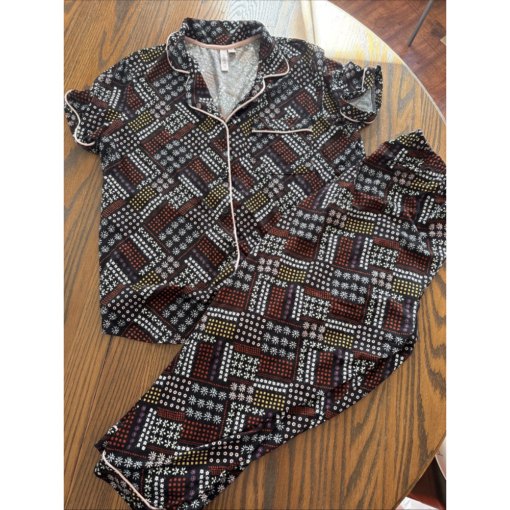 joyspun pajama set women black large